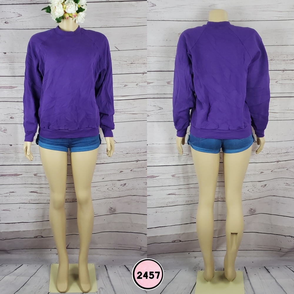 fruit of the loom large purple sweatshirt
